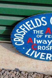 Crossfields ABC Enamel Advertising Sign