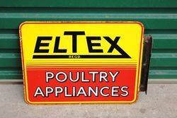 Eltex Double Sided Enamel Sign With Bracket