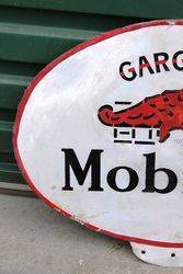 Mobiloil Gargoyle Double Sided Enamel Sign