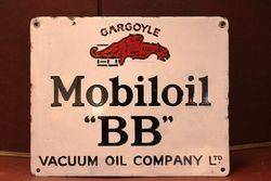 Mobiloil Gargoyle Enamel Advertising Sign #