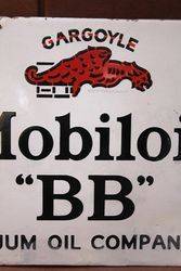 Mobiloil Gargoyle Enamel Advertising Sign 