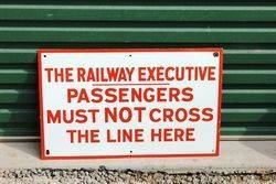 Railway Executive Warning Enamel Sign.#