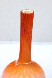 19th Century Peach Satin Glass Vase