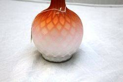 19th Century Peach Satin Glass Vase