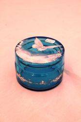 Blue Glass Victorian Trinket Box