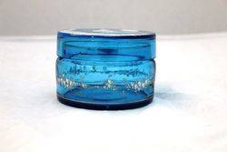 Blue Glass Trinket Box