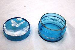 Blue Glass Trinket Box