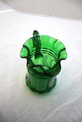 Victorian Green Glass Cameo Jug