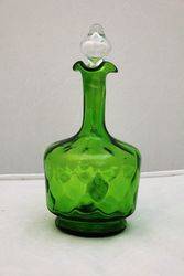 Victorian Green Glass Decanter