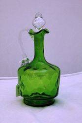 Victorian Green Glass Decanter