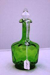 Victorian Green Glass Decanter