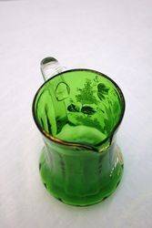 Victorian Green Glass Jug