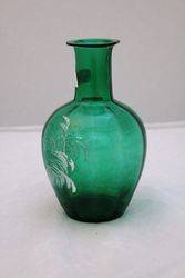 Victorian Green Glass Vase