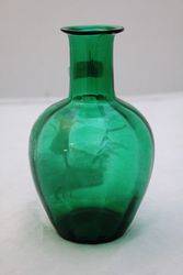 Victorian Green Glass Vase