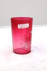 Victorian Mary Gregory Ruby Glass Glass