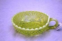 Victorian Vaseline Uranium Glass Bowl