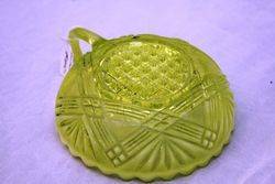 Victorian Vaseline Uranium Glass Bowl