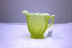 Victorian Vaseline Uranium Glass Jug