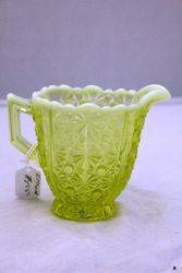 Victorian Vaseline Uranium Glass Jug