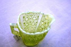 Victorian Vaseline Uranium Glass Jug