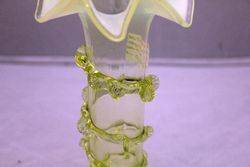 Victorian Vaseline Uranium Glass Vase