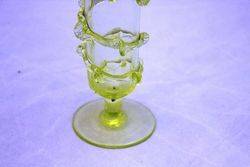 Victorian Vaseline Uranium Glass Vase