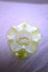 Victorian Vaseline Uranium Glass Vase