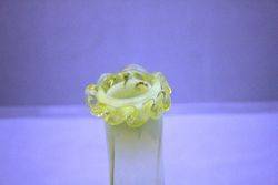 Victorian Vaseline Uranium Glass Vase