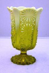 Victorian Vaseline Uranium Glass Vase