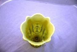 Victorian Vaseline Uranium Glass Vase