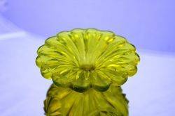 Victorian Vaseline Uranium Glass Vase