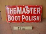 The Master Boot Polish Enamel Sign 
