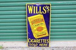 Wills Gold Flake Pictorial Enamel Sign