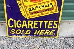 Wills Gold Flake Pictorial Enamel Sign