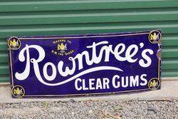 Rowntrees Clear Gums Enamel Advertising Sign