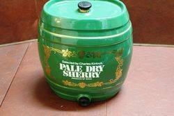 Ceramic Pale Dry Sherry Dispenser Barrel.#