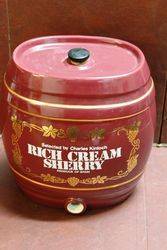 Ceramic Rich Cream Sherry Dispenser Barrel.#