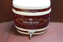 Large Ceramic Oloroso Sherry Dispenser Barrel.#