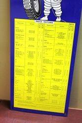 Genuine Michelin Tin Tyre Chart