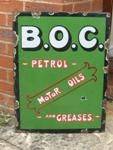 B.O.C. Petrol And Motor Oils Enamel Sign
