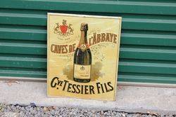 Embossed French Champagne Tin Sign