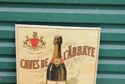 Embossed French Champagne Tin Sign