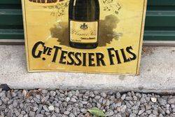 Embossed French Champagne Tin Sign