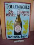 Classic Tollemaches Imperial Pints Enamel Sign 