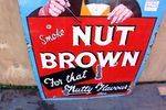 Vintage Nut Brown Pictorial Enamel Sign