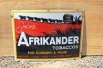 Afrikanda Tobacco Pictorial Enamel Advertising Sign