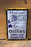 Antique Ogdens Guinea Gold Tobacco Enamel Sign.#