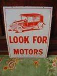 Motoring Car Pictorial Enamel Sign