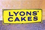Lyons Cakes Enamel Advertising Sign.#