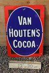 Van Houtens Cocoa Enamel Enamel Advertising Sign